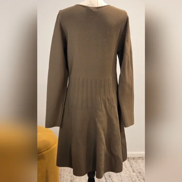 STAUD Military Green Long Sleeve Dress,Size XL. - Picture 7 of 16